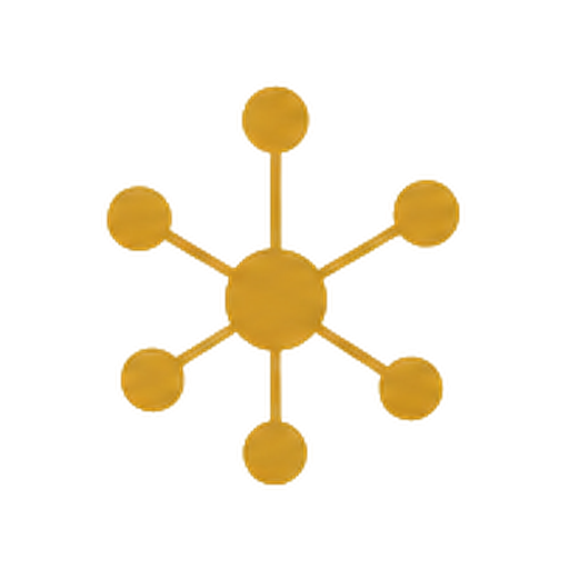 GalaHub – Netzwerk-Symbol Goldenes GalaHub Netzwerk-Symbol